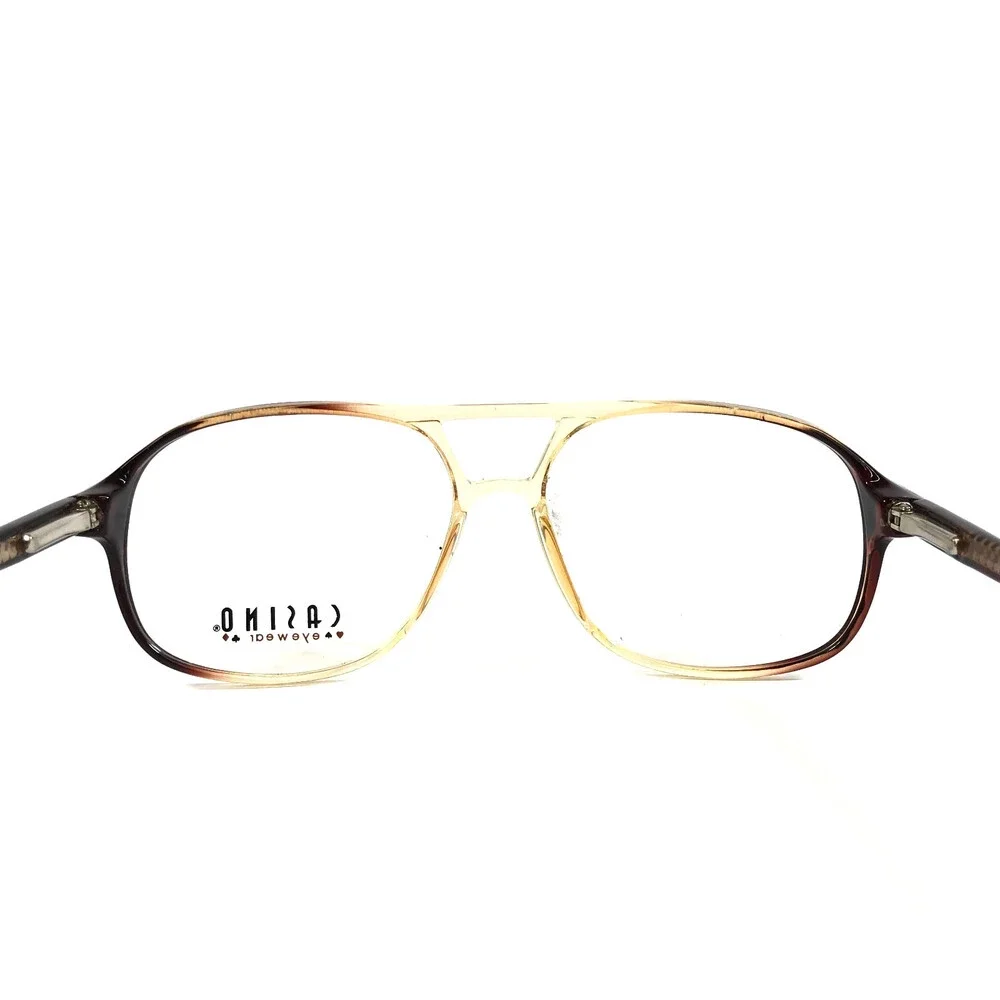 Casino Eyewear Eyeglasses Frames WILLIAM COGNAC FADE Aviator Full Rim 56-16-145